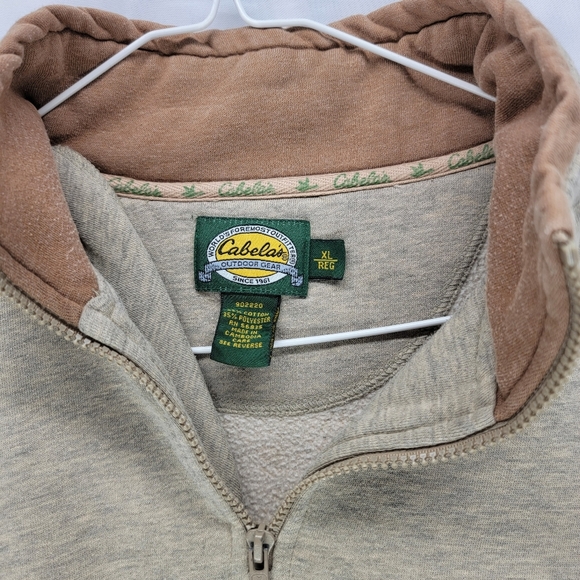 Cabelas Quarter Zip Buck Embroidered Sweater - Picture 4 of 7